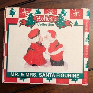 Vintage World Bazaars Mr. & Mrs. Santa Figurine